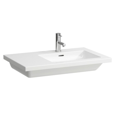 Vasque LAUFEN Living Square 75 x 48 cm avec 1 trou de robinet, étagère à gauche