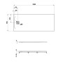 Receveur de douche LAUFEN PRO Marbond 180 x 75 x 4,6 cm