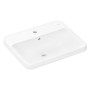 hansgrohe Xuniva Q Lavabo incasso 55 x 45 cm, con 1 foro per rubinetto e troppo pieno - vista dettagliata