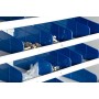 Wolfstahl Sichtlagerschrank (Magazinschrank) lichtgrau 100 x 30 x 198 cm - Produktansicht
