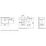Lavabo LAUFEN PRO S 60 cm con 1 foro per rubinetto e troppopieno