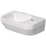 Lavabo à main Duravit No. 1 de 36 cm, avec 1 trou de robinet à droite, sans trop-plein - vue technique