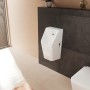 hansgrohe EluPura Original Q Urinal 600/300 mit Zulauf von hinten und Ablauf nach unten/hinten - technische Ansicht
