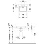 Lavabo encastré Duravit Vero 50 cm avec 1 trou de robinet - vue détaillée