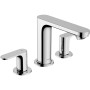 Rubinetto per lavabo hansgrohe Rebris S a 3 fori 110 con scarico a tirante