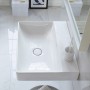 Lavabo meuble Duravit Vero Air sans trou de robinet 70 x 47 cm, sans trop-plein - vue détaillée
