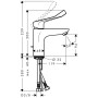 hansgrohe Focus Care Miscelatore monocomando per lavabo 100 - vista dettagliata