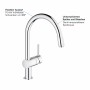 Rubinetto monocomando per lavello GROHE Minta, DN 15 - vista tecnica