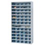 Wolfstahl Sichtlagerschrank (Magazinschrank) lichtgrau 100 x 40 x 198 cm - Detailansicht