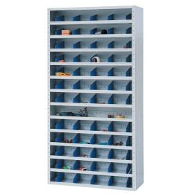 Armadio a vista in acciaio lupo (armadio da magazzino) grigio chiaro 100 x 40 x 198 cm