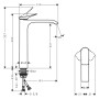 Robinet de lavabo monocommande hansgrohe Vivenis 250 sans bonde - vue détaillée