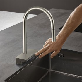 hansgrohe Aquno Select M81 Miscelatore monocomando da cucina 170, doccetta estraibile, 3 getti, sBox