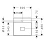 Lavabo a colonna hansgrohe Xevolos E 50 x 48 cm con foro per rubinetto senza troppo pieno