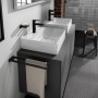Lavabo a colonna hansgrohe Xevolos E 50 x 48 cm con foro per rubinetto senza troppo pieno - vista tecnica