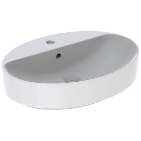 Lavabo sur plan Geberit VariForm 60 x 45 cm, ovale, avec plage de robinetterie