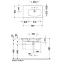 Lavabo de meuble Duravit DuraStyle 80 cm asymétrique, vasque à droite avec 1 trou de robinet - vue détaillée