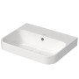 Duravit Happy D.2 Plus Vasque à poser 50 cm blanc, avec trop-plein, sans trou de robinet