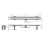 hansgrohe RainDrain Compact Komplettset Duschrinne 90 cm für Standardinstallation - Produktansicht