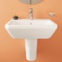 VitrA Integra Waschtisch 55 cm, mit Überlaufloch, 1 Hahnloch mittig - Detailansicht