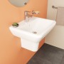 VitrA Integra Waschtisch 55 cm, mit Überlaufloch, 1 Hahnloch mittig - technische Ansicht