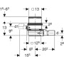 Geberit Varino Bodenablauf horizontal, d50 - Produktansicht