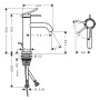 Rubinetteria monocomando per lavabo hansgrohe Tecturis S 110 CoolStart a risparmio idrico+ con scarico - immagine prodotto