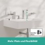 Rubinetteria per lavabo hansgrohe Tecturis E a 3 fori 150 risparmio d'acqua+ con scarico Push-Open - vista tecnica