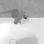 Villeroy & Boch Antao Einhebel-Waschtischarmatur mit Push-Open-Ablaufgarnitur - technische Ansicht
