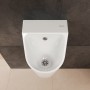 hansgrohe EluPura Original S Urinal mit Zulauf von hinten und Ablauf nach unten/hinten spülrandlos - technische Ansicht