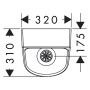 hansgrohe EluPura Original S Urinal mit Zulauf von hinten und Ablauf nach unten/hinten spülrandlos