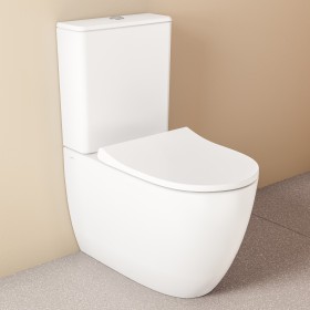 VitrA Sento WC a terra VitrA Flush 2.0, a muro, a scarico a pavimento