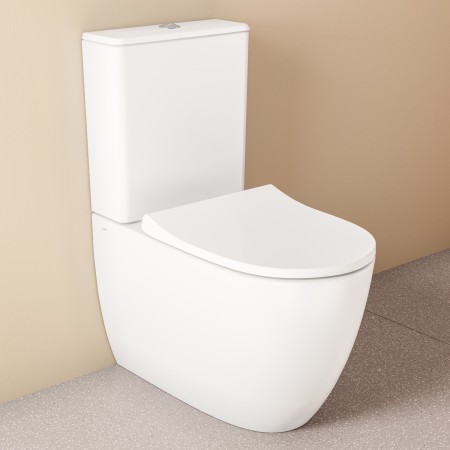 VitrA Sento WC a pavimento VitrA Flush 2.0, a parete, con scarico a pavimento senza bordo