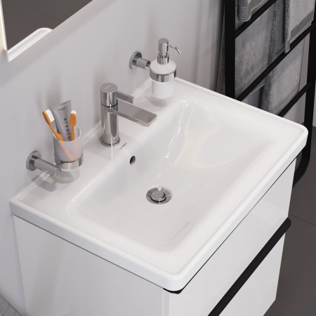 Lavabo meuble Duravit D-Neo 65 cm, avec 1 trou de robinet et trop-plein