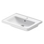 Lavabo meuble Duravit D-Neo 65 cm, avec 1 trou de robinet et trop-plein - vue détaillée