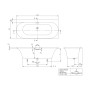 Baignoire rectangulaire ovale Villeroy & Boch Loop & Friends Duo 170 x 75 cm