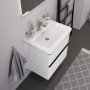 Lavabo meuble Duravit D-Neo 65 cm, avec 1 trou de robinet et trop-plein