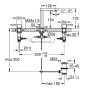 Robinet de lavabo 3 trous GROHE Plus - vue technique