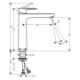 Rubinetto per lavabo hansgrohe Vernis Blend 190 senza scarico - immagine prodotto