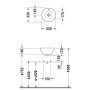 Duravit Starck 1 Vasque à poser 33 cm - vue technique