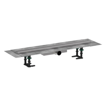 Ensemble complet de caniveau de douche hansgrohe RainDrain Compact 70 cm pour installation plate