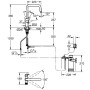 GROHE Blue Pure Start Rubinetto monocomando per lavello con funzione filtro Starter Set con filtro - vista tecnica