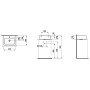Lavabo mural LAUFEN Living City 45 cm avec trop-plein, sans trou de robinet - vue détaillée