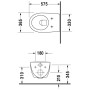 Duravit Architec WC sospeso a scarico a parete