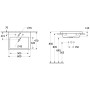 Villeroy & Boch Subway 3.0 Schrankwaschtisch 60 cm, ohne Hahnloch, ohne Überlauf, Unterseite geschliffen