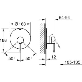 GROHE Essence Nouvelle batterie de douche encastrée monocommande
