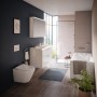 WC sospeso VitrA Integra a scarico profondo con bordo di scarico - vista tecnica