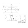 Villeroy & Boch Loop & Friends Oval Duo Vorwand-Badewanne, 170 x 75 cm für Eckeinbau rechts - Detailansicht