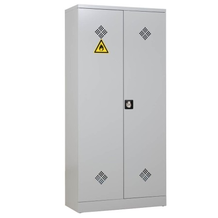 Wolfstahl Chemikalienschrank Gefahrstoffschrank Stahl lichtgrau 92 x 42 x 195 cm