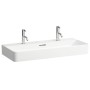 Lavabo encastrable LAUFEN Val 95 x 42 cm, avec 2 trous de robinet, avec trop-plein