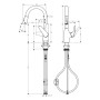 hansgrohe Focus M42 Miscelatore monocomando da cucina 180 Eco, Doccetta estraibile, 2 getti - vista dettagliata